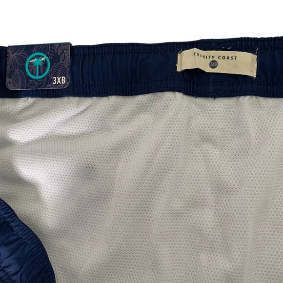 Trinity Coast Color Block Swim Trunks B&T Size 3XB Blue Teal 3 Pockets UPF 40+ - Picture 7 of 8